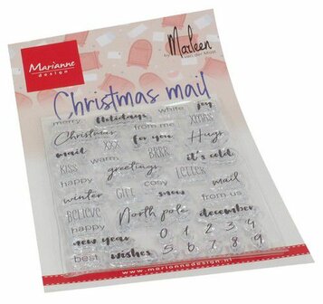 Marianne Design Clear Stamps Christmas mail by Marleen (ENG) CS1070 