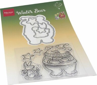 Marianne Design Clear Stamp &amp; die set Hetty&lsquo;s Winter beer HT1659 