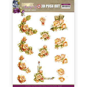 3D Push Out - Precious Marieke - Romantic Roses - Orange Rose