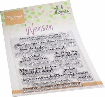 Marianne Design Clear Stamps Wensen (NL) by Marleen CS1078 