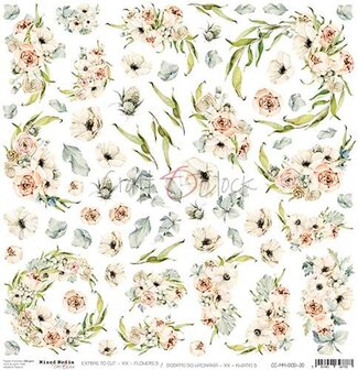 Craft OClock One-sided paper 12&quot;*12&quot; Blooming Retreat extras to cut XXII - Flowers 6