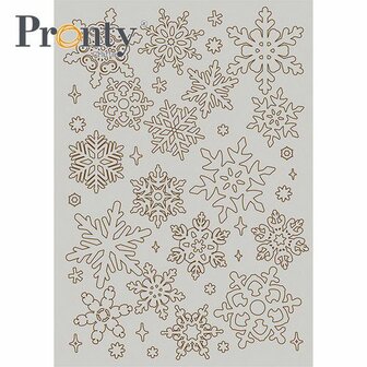 Pronty Grey Chipboard Sneeuwvlokken 492.001.019 A5