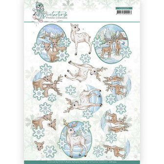 3D cutting sheet - Yvonne Creations - Winter Time - Deer