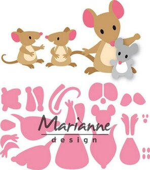 Marianne Design collectable eline&#039;s muizenfamilie COL1437