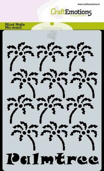 CraftEmotions Mask stencil palmtree A6 Carla Creaties