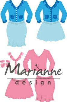 Marianne Design collectable lady&#039;s suit COL1453