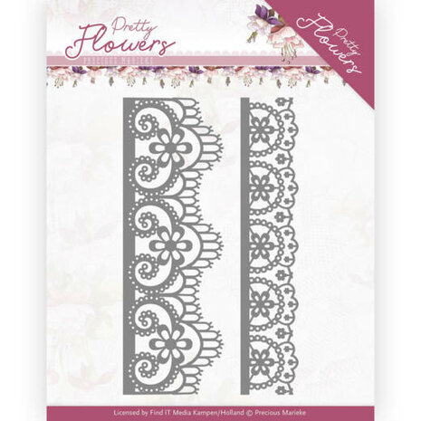 Dies - Precious Marieke - Pretty Flowers - Lace Border