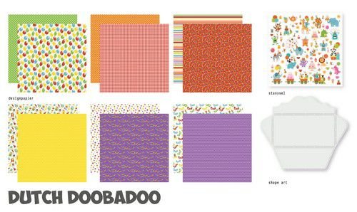 Dutch Doobadoo Crafty Kit XL Time to Party 30,5x30,5cm 473.005.005