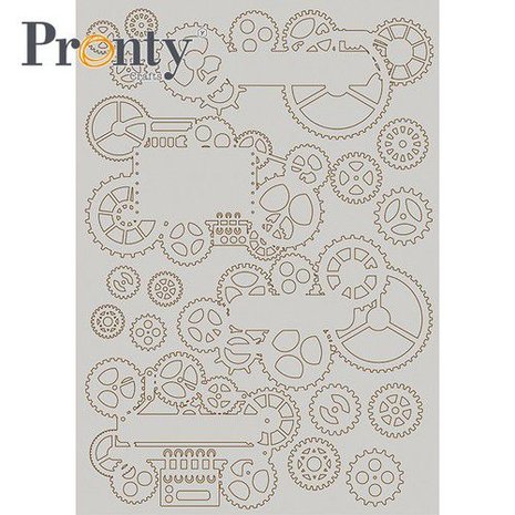 Pronty Grey Chipboard Steampunk labels 492.001.021 A4