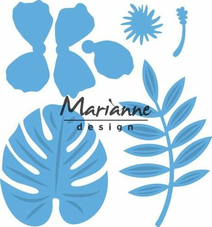 Marianne Design Creatable Hibiscus &amp; tropische bladeren LR0478 12,0x16,0cm