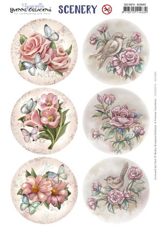 Scenery - Yvonne Creations Aquarella - Roses Round