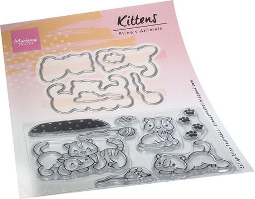 Marianne Design Clear Stamps&amp; Die set Eline&lsquo;s Katjes EC0194 150x210mm