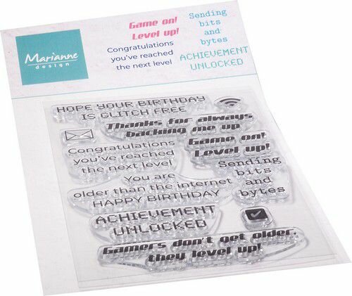 Marianne Design Clear Stamp Level Up (ENG) CS1098 102x180mm