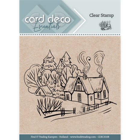 Card Deco Essentials Clear Stamps - Christmas House