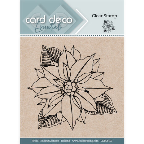 Card Deco Essentials Clear Stamps - Christmas Flower