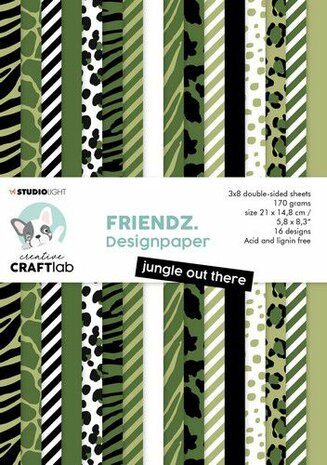 Studio Light Paperpad Friendz Jungle out there CCL-FR-PP47 210x148mm 