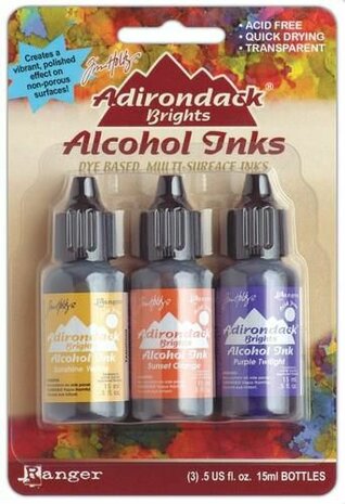 Ranger Alcohol Ink Kits Summit View Sunshine Yellow,Sunset .. TAK25986 Tim Holtz 3x15ml