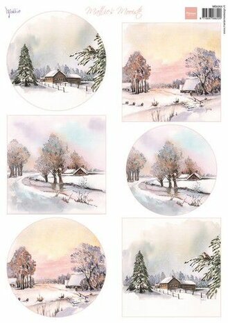 Marianne Design Decoupage Mattie&lsquo;s Mooiste - Winter landschap MB0205 A4 