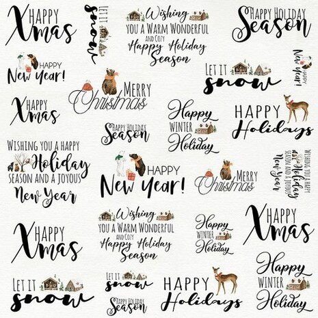 Craft&amp;You Winter Holiday sheet elements to cut out 12x12