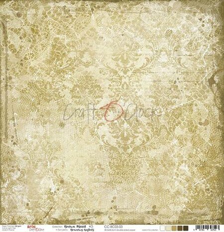 Craft OClock Double-sided paper 12&quot;*12&quot; Basic 03 - Brown Mood - 03