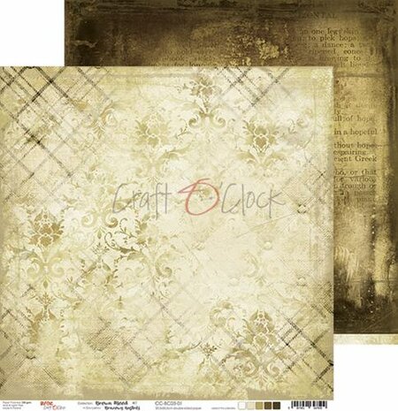 Craft OClock Double-sided paper 12&quot;*12&quot; Basic 03 - Brown Mood - 01