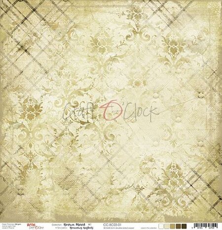 Craft OClock Double-sided paper 12&quot;*12&quot; Basic 03 - Brown Mood - 01