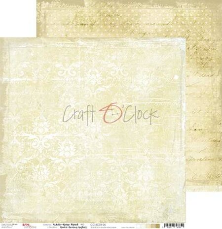 Craft OClock Double-sided paper 12&quot;*12&quot; Basic 04 - White-Beige Mood - 06