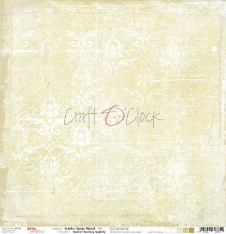 Craft OClock Double-sided paper 12&quot;*12&quot; Basic 04 - White-Beige Mood - 06