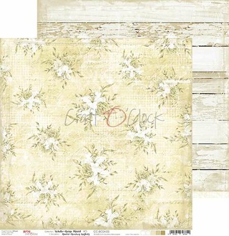 Craft OClock Double-sided paper 12&quot;*12&quot; Basic 04 - White-Beige Mood - 05