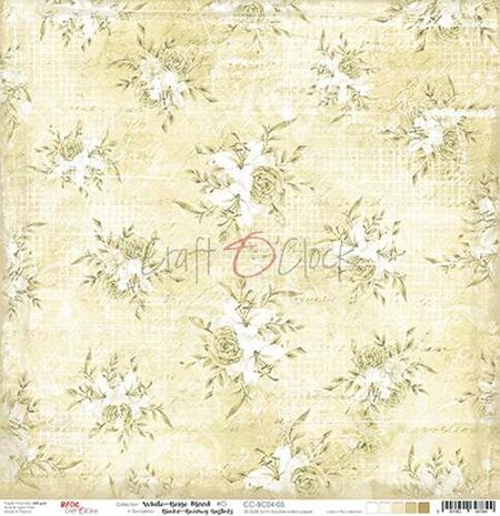 Craft OClock Double-sided paper 12&quot;*12&quot; Basic 04 - White-Beige Mood - 05