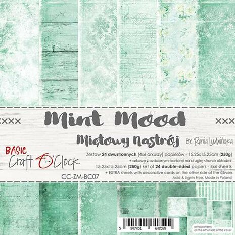 Craft Oclock paper Collection Set 12&quot;*12&quot; Basic 07 - Mint Mood