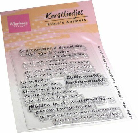 Marianne Design Clearstamps Eline&lsquo;s Animals - Kerstliedjes (NL) EC0197 11x18cm