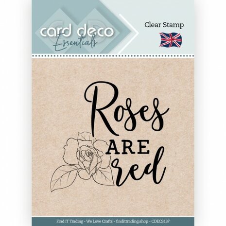 Roses Are Red - Clear Stamp - Card Deco Essentials