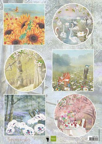 Marianne Design Decoupage Zwanen EWK1291 A4