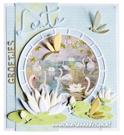 Marianne Design Decoupage Zwanen EWK1291 A4