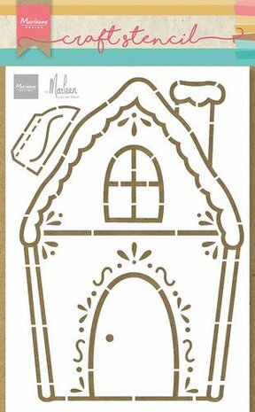 Marianne Design Craft Stencil - Peperkoekhuisje van Marleen PS8132 A5