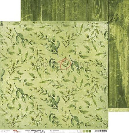 Double-sided paper 12&quot;*12&quot; Basic 01 - Green Mood - 04