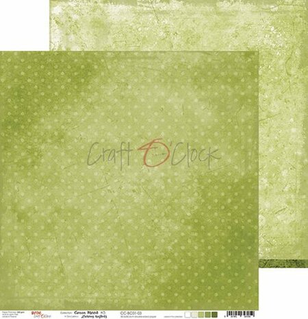 Craft OClock Double-sided paper 12"*12" Basic 01 - Green Mood - 03