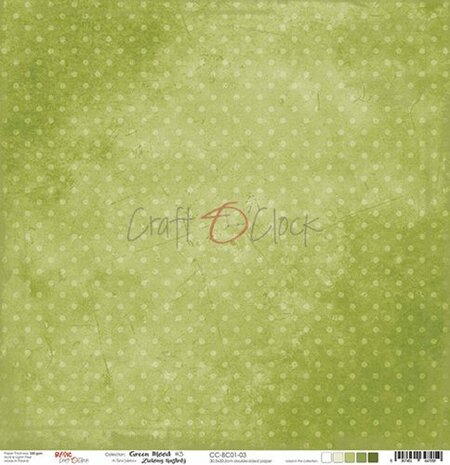 Craft OClock Double-sided paper 12"*12" Basic 01 - Green Mood - 03