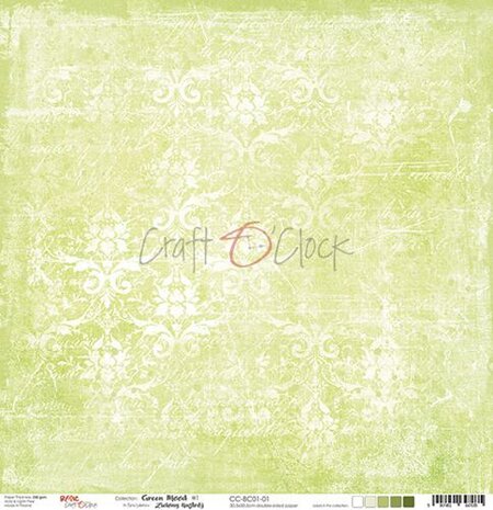 Craft OClock Double-sided paper 12&quot;*12&quot; Basic 01 - Green Mood - 01