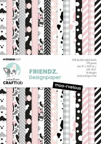 Studio Light Paper pad Moo-rvelous Friendz nr.134 CCL-FR-PP134 210x148x9mm