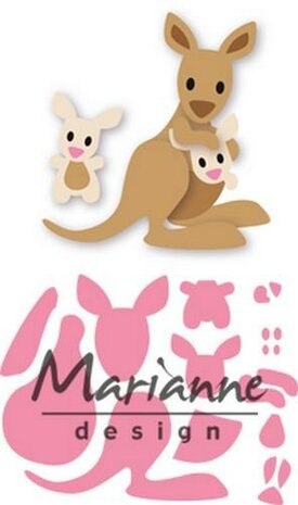 Marianne Design collectable eline&#039;s kangeroo &amp; baby COL1446