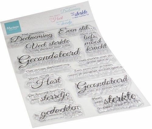 Marianne Design Clear Stamps Met oprechte deelneming (NL) CS1164 1110x150mm