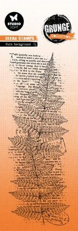 Studio Light Clear stamp Fern background Grunge Coll. nr.603 SL-GR-STAMP603 72x198x3mm