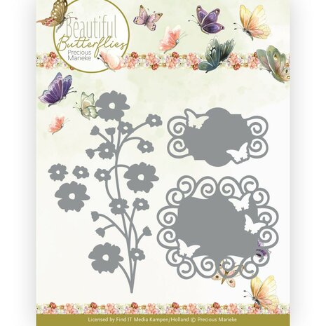 Dies - Precious Marieke - Beautiful Butterflies - Butterfly Labels