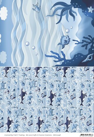 Yvonne Creations - Ocean Days &ndash; Backgroundsheet Under Water