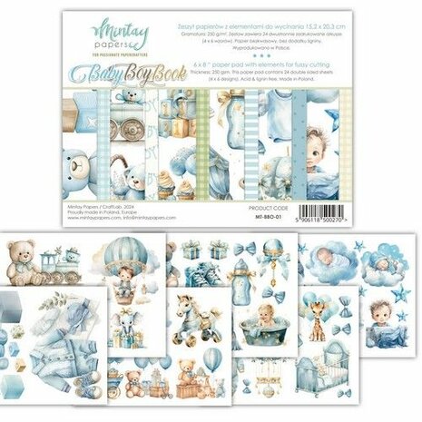 Mintay A5 Book - elements for precise cutting - Baby Boy MT-BBO-01