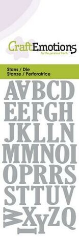 CraftEmotions Die - alfabet hoofdletters 