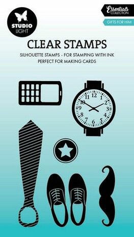 Studio Light Clear Stamp Gifts for him Essentials nr.667 SL-ES-STAMP667 62x93mm