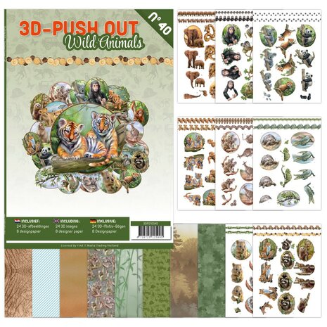 3D Push Out book 40 - Wild Animals